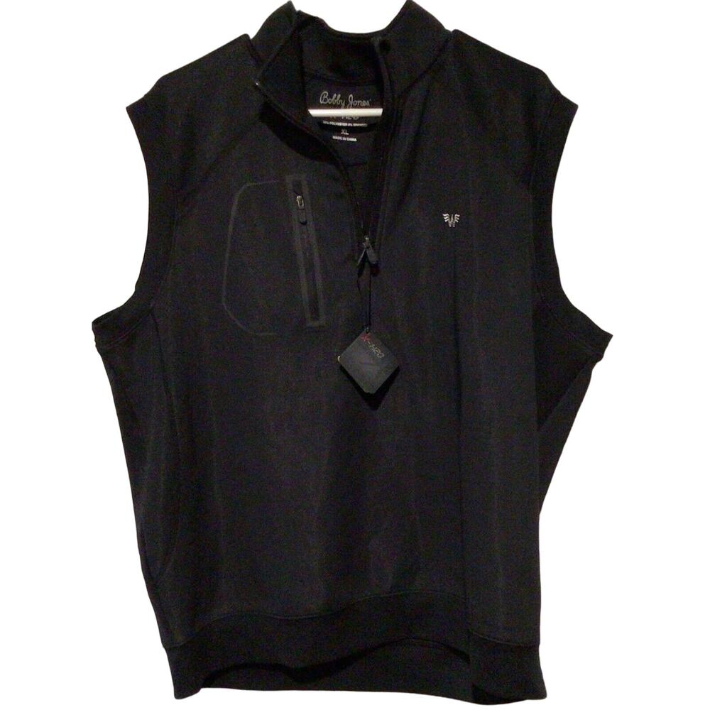 Bobby Jones X-H20 Performance ~ Black half zip Vest ~ Size X-Large